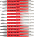 AGOWOO Personalized Pens with Custom Name Text Logo Bulk 100/200/300/500 Pcs Optional for Business Church Customized Ballpoint Pen (Red)
