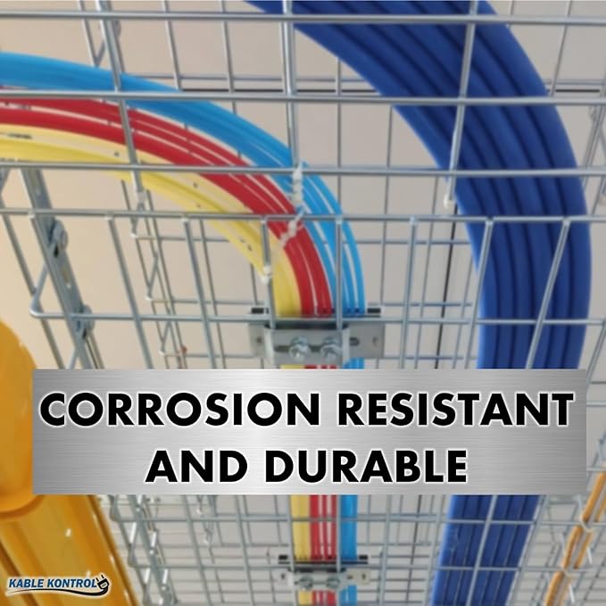 Kable Kontrol Splice Coupler, Splice Connection Hardware, Wire Mesh Tray Cable Management Rack Cord Organizer Cable Basket, 304 Stainless Steel NEC Approved for Network, Fiber Optic, Cabling Accessory