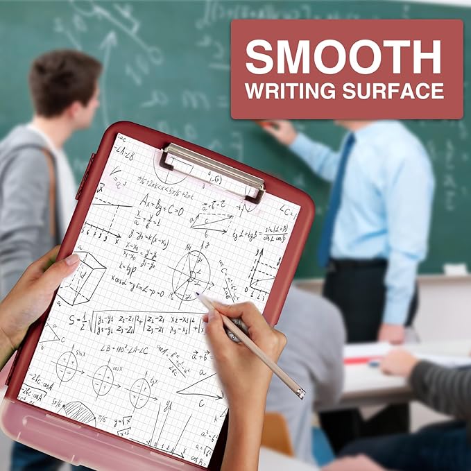 Sooez Clipboard, High Capacity Nursing Clip Board 8.5 x 11 with Pen Holder & Low Profile Clip, Teacher Must Haves School Office Supplies,Letter Size/ A4