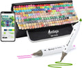 280 Colors Alcohol Markers with Free App, Dual Tip Art Markers with Kickstand Case for Artists Adults,Alcohol Based Marker for Coloring Painting Sketching and Drawing, Great Gift