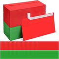 Outus 500 Pcs #10 Colored Envelopes Business Envelopes Adhesive Security Letter Size for Mailing Office Letter Check Invoices Letterhead Invitations Announcements 4-1/8 x 9-1/2''(Red, Green)