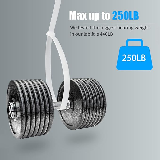24 inch White Zip Ties Heavy Duty 50 PCS, 250 LBS Ultra Exclusive Strong Plastic Wire Ties, Large Cable Ties Extra Long Tie Wraps, Indoor and Outdoor UV Resistant