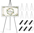 AZEAM 63" Easel Stand for Sign, 6 Pack Portable Easel for Painting, Foldable Black Metal Easel Display Stand Poster Holder Adjustable Sign Stand for Display Wedding Arts Poster