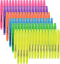 coruscant Highlighter - 100 pack color highlighter, color transparent visible fluorescent pen shell, wide chisel point mark, fluorescent pen, school, office
