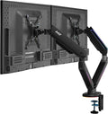 AVLT Dual 27”-43” RGB Gaming Monitor Arm Desk Mount Built-in 20 Lighting Modes Touch Button Control Fits Flat/Curved/Ultrawide Screen Height Swivel Tilt Rotation Adjustable Stand -Black