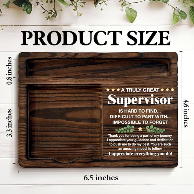 Best Supervisor Gifts for Women Men, Thank You Gifts for Supervisors Boss Leader Boss's Day Promotion Retirement Birthday, Supervisor Gift Sticky Note Holder for Office Cubicle Decor