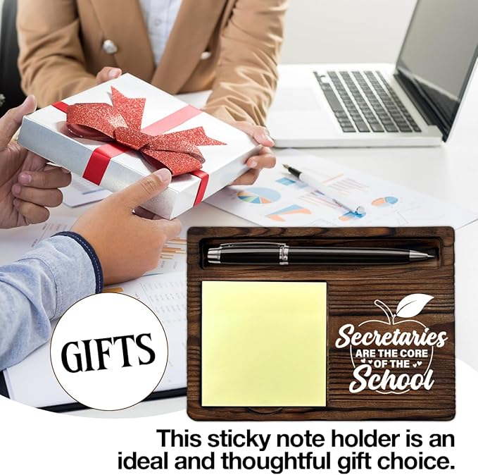 School Secretary Appreciation Gifts, Gift for Secretaries Sticky Note Holder School Office Decor, Administrative Professional Day Gifts