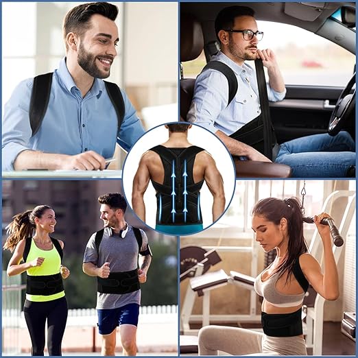 Back Brace Posture Corrector for Women and Men - Adjustable Posture Back Brace for Upper and Lower Back Pain Relief - Improve Back Posture and Lumbar Support,XX-Large(Waist:42-48 Inches)