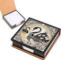 Swan Diamond Painting Kit Note Box,Memo Paper Storage Box Diamond Art,Sticky Note Holder Diamond Art,Diamond Painting Memo Pad For Office Desk. (Swan)