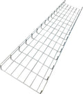 Kable Kontrol Cable Tray - 10 Feet Long x 12" W x 4” H - 22 Pcs Bulk Pack - Wire Mesh Tray Cable Management Rack Cords Organizer Cable Basket, Zinc Plated Steel NEC Approved for Network, Fiber Optic