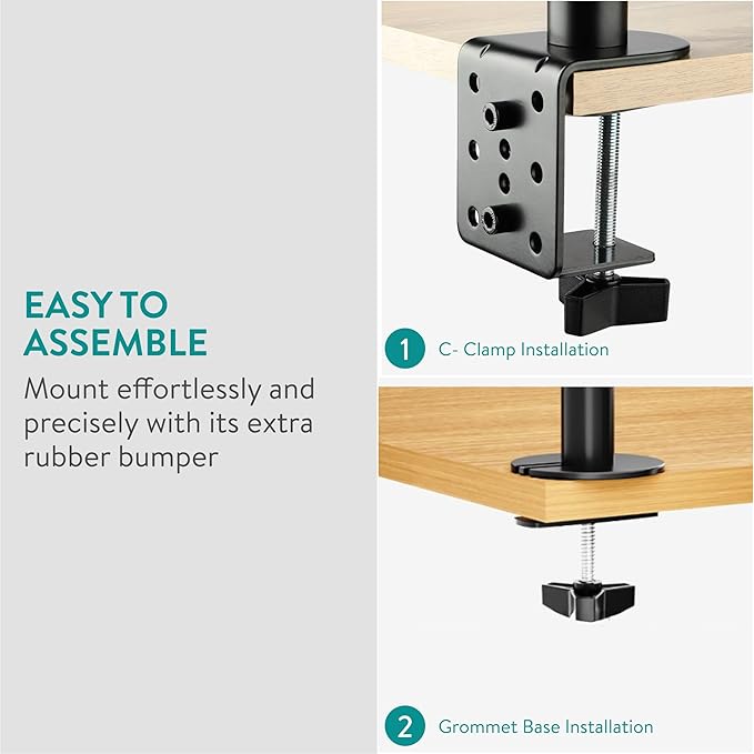Navaris Book Stands with Clamp - Book Holder for Reading - Bamboo Books Stand - Works for Music, E-Readers or Tablets - 13.39 x 17.72 x 21.65 (34 x 45 x 55 cm)