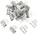 Konilaomu 24Pcs Binder Clips 1.25in Reusable Paper Clamps Clips Binder Paper Clips for Office Supplies, Document Storage, Study Room, School (Silver)