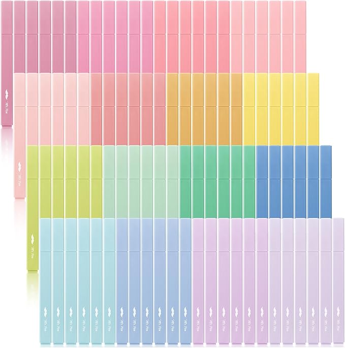 Mr. Pen- Aesthetic Highlighters, 96 Pack, Chisel Tip, Pastel Colors, Bulk Cute Highlighters Assorted Colors