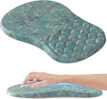 Mouse Pad Wrist Support, Ergonomic Mouse Pad with Wrist Rest, Comfortable Flower Mouse Pad for Laptop, Pain Relief Mousepad with Non-Slip Pu Base