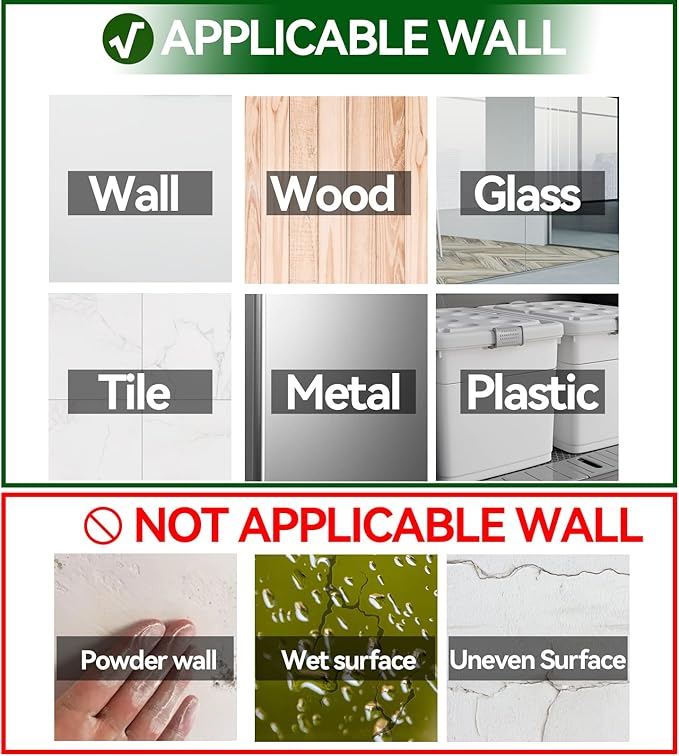 8.5" x 11" Acrylic Sign Holder Wall Mount, Acrylic Wall Sign Holder With Tape,Clear Plexiglass Self-adhesive Plastic Display Frame, Door/Window Sign Holder 12 pack No Drilling
