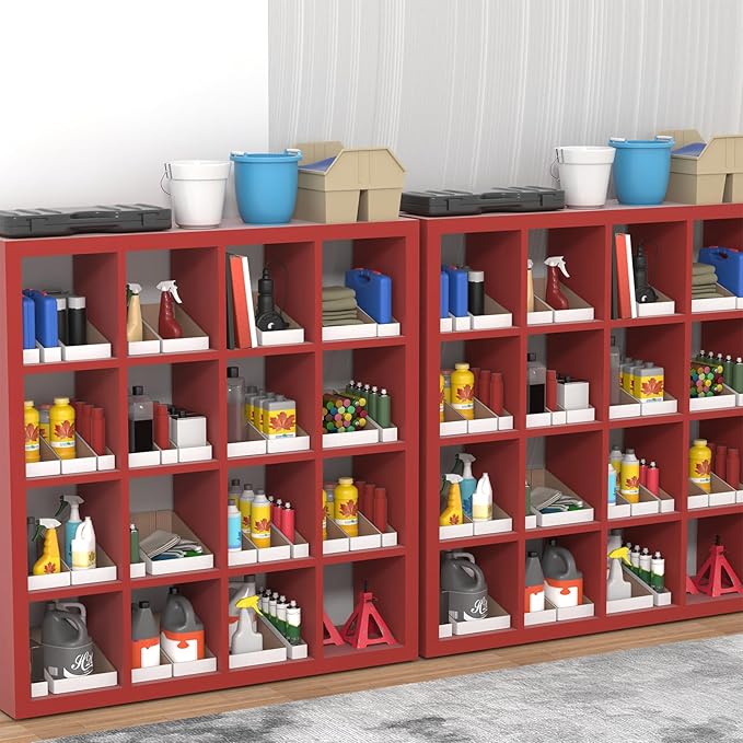 ZBEIVAN Cardboard Storage Bins Boxes 35 Packs 12x3x4.5 Inches, Easy Assembly Pantry Organizer Bins for Shelf, White