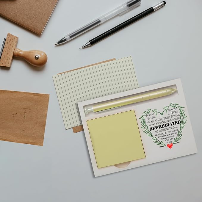 You are Incredibly Appreciated Thank You Gifts Appreciation for Women Men Teachers Friends Daughter Sister Employees Coworker Colleague Co-Worker Self-Stick Note Pad Holders ZBA1