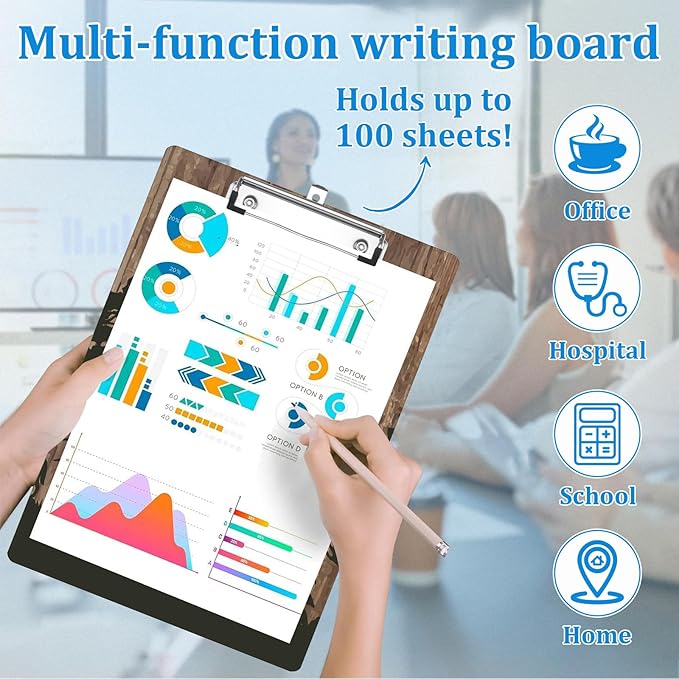 Deer Forest Clipboard Decorative Clip Board with Metal Clip A4 Standard Size 12.5" X 8.7" for Teacher Students Nurses Office