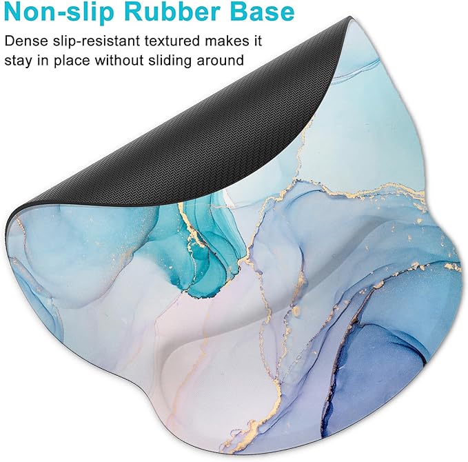 LATEEFAH Mouse Pad with Wrist Rest, 3-in-1 Gaming Mouse Pad, Keyboard Wrist Rest, Ergonomic Memory Foam Mousepad with Wrist Support for Computer Keyboard