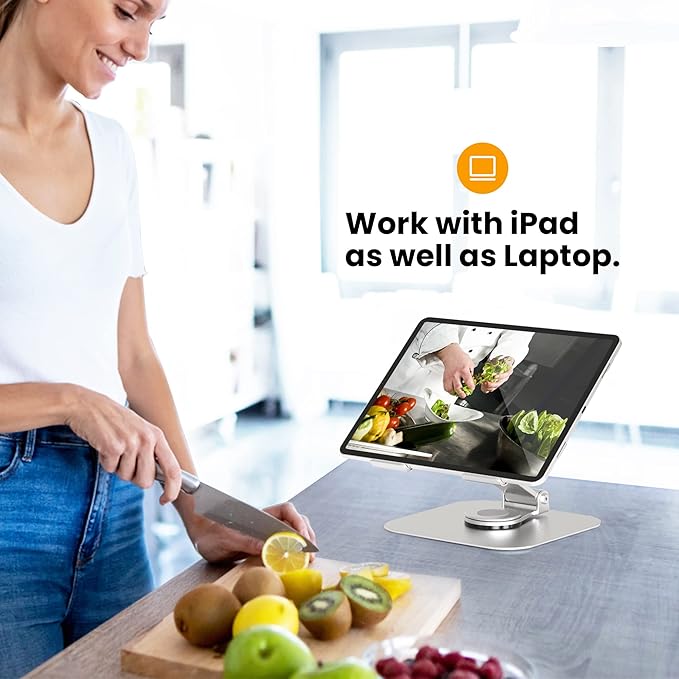 Laptop Stand Adjustable Height to 11.8 inch Rotate 360° Foldable Portable Multi-Angle iPad Stand BSL902S