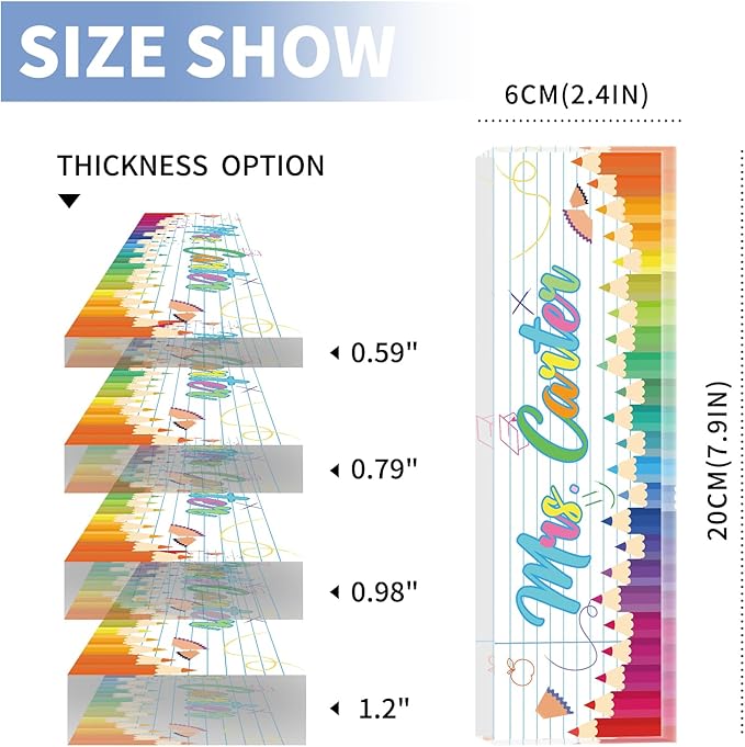 Teacher Office Name Plate for Desk Custom, Desk Name Plate Personalized, Teachers Office Desk Decor, Clear Acrylic Glass Block, Personalized Office Gifts for Teachers, Teacher Appreciation Gifts