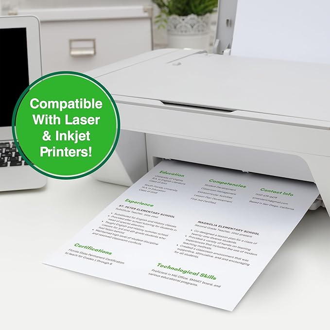 PrintWorks 100% Recycled Printer Paper 8.5" x 11" White - 20 lb Copy & Multipurpose Computer Paper - 6 Packs, 2400 Sheets - Made in the USA - 92 Bright - Printer & Copier Compatible (00018C)