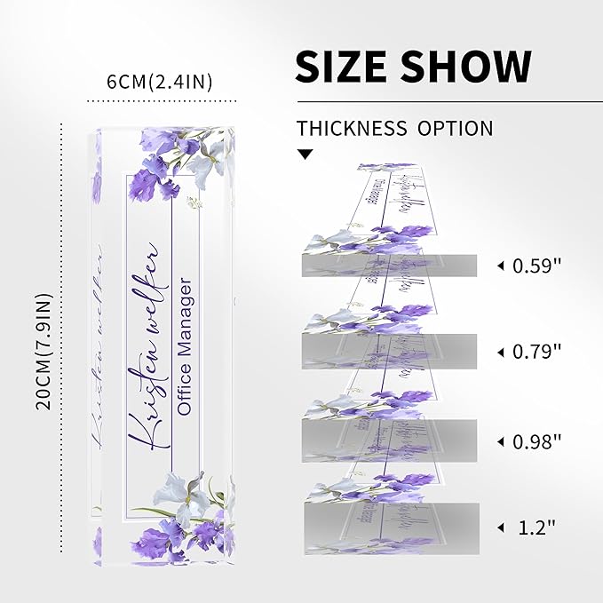 Name Plate for Desk Desk Name Plate Personalized, Office Desk Decor for Women & Men, Employee Appreciation Gifts The Office Gifts for Boss, Manager, Teacher, Nurse