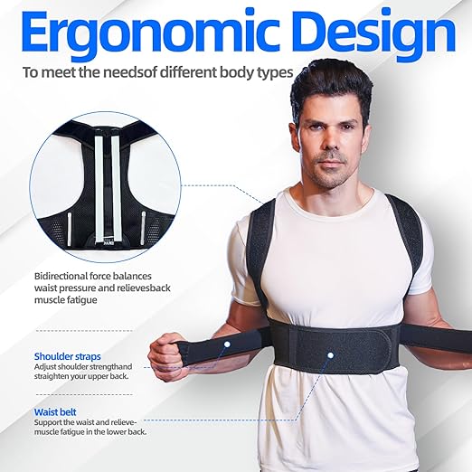 IYDoaMea Posture Corrector for Women and Men ( Order A Size Up ) Upgraded Back Brace Support, Adjustable Shoulder Straightener for Improving Back Posture, Relief for Upper and Lower Back, Lumbar, Neck, Shoulder Pain (4XL(53.2~57.0))