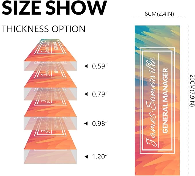 Desk Name Plate Personalized, Custom Name Plate for Desk, Acrylic Desktop Accessories, Office Gift & Decor for Women Men, Teacher Nurse Boss Employee Appreciation Gifts