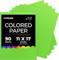 Hygloss Light Green Colored Paper - 24 lb, 89 GSM, Acid-Free, Fade-Resistant, 11x17-Inch Ledger Size Color Copy Paper, 90 Sheets