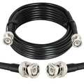 BNC Cable - 12FT RG58 50 ohm Male to Male Coax Cables Low Loss BNC Extension Coaxial Cable with for Antennas, RF Radios, Modems, Oscilloscopes, Spectrum, etc (Black)