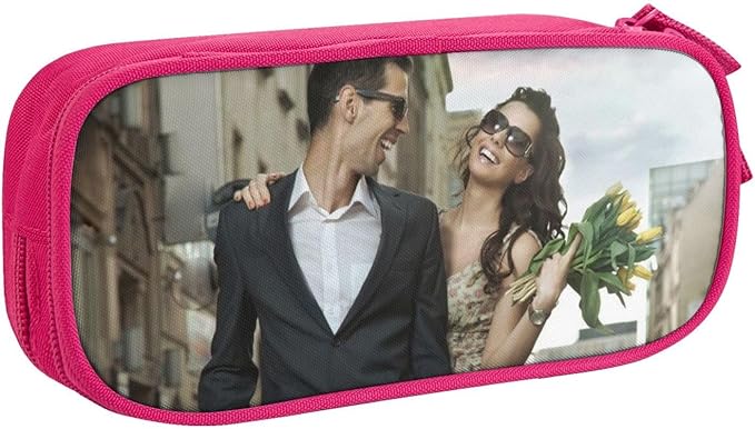 Custom Pencil Case Personalized Add Photo Text Pen Bag Large Capacity Zipper Pencil Box for Office Travel Graduation Gifts