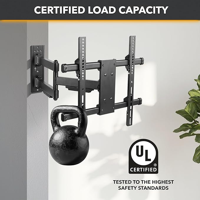 CondoMounts TVA8144 Full Motion TV Wall Mount for 32"-65" Screen | Swivel and Tilt TV Bracket with Articulating Arms, Holds 110lbs | UL Certified