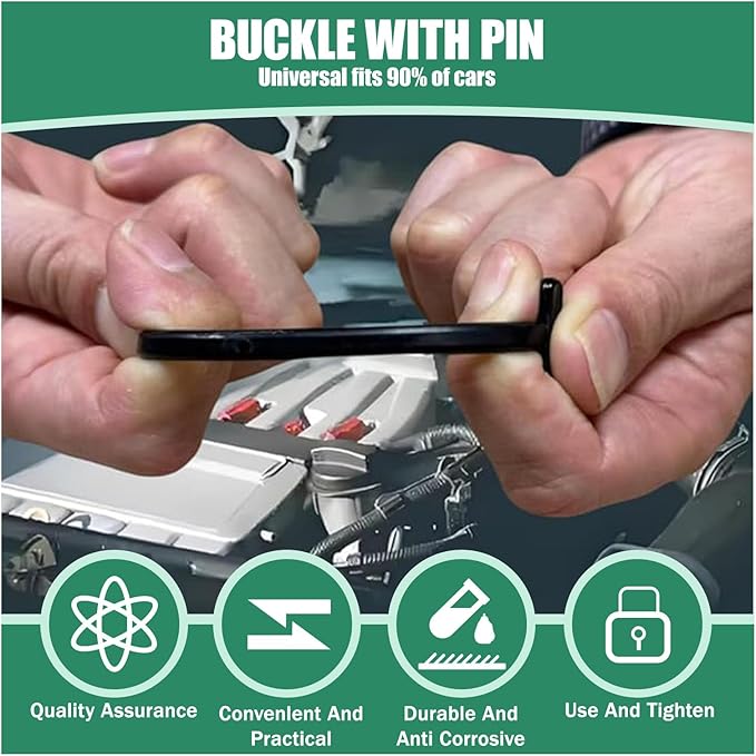 160 PCS Nylon Universal Cable Tie Buckle, Heavy-Duty Nylon Self-Locking with Double-Sided Teeth, High Tensile Strength & UV-Resistant Design for Indoor/Outdoor use(black)