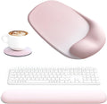 Ospelelf Wrist Rest for Keyboard and Mouse Ergonomic Mouse Pad with Wrist Support Memory Foam Wrist Rest for Computer Keyboard,3-in-1 Gel Mouse and Keyboard Pad for Office Brown