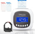 Time Clocks for Employees Small Business, Auto-Align Time Clock, 6 Punches per Day | Clock in Time Machine for Employees with 1 Ink Ribbon(Inside) and 50 Time Cards