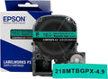 Epson LABELWORKS 218MTBGPX-4.9 Genuine Magnetic Tape Cartridge - Black on Green Magnet Label Maker Tape - 3/4" (18MM) Wide, 4.9 ft, Green