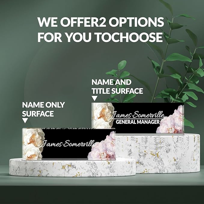 Desk Name Plate Personalized, Custom Name Plate for Desk, Acrylic Desktop Accessories, Office Gift & Decor for Women Men, Teacher Nurse Boss Employee Appreciation Gifts