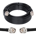 BNC Cable - 30FT RG58 50 ohm Male to Male Coax Cables Low Loss BNC Extension Coaxial Cable with for Antennas, RF Radios, Modems, Oscilloscopes, Spectrum, etc (Black)