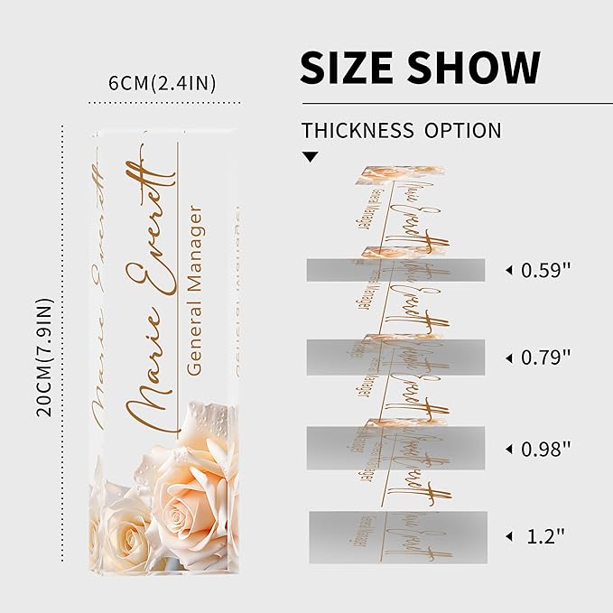 Custom Name Plate for Desk | Personalized Desk Name Plate | Personalized Boss Employee Appreciation Gifts | Acrylic Name Plate Office Desk Accessories