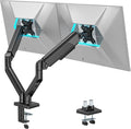 ARES WING Dual Monitor Mount, Heavy Duty Monitor Arms for 2 Monitors for 17-35 Inch, Fully Adjustable Monitor Desk Stand Ultrawide Screen, VESA 75x75 or 100x100mm, Black