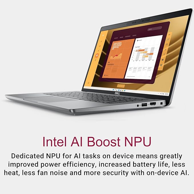 Dell Latitude 5450 5000 Business AI PC Laptop (14" FHD, Intel 12-Core Ultra 5 135U (> i7-1355U), 16GB DDR5 RAM, 512GB SSD), 2x Thunderbolt 4, 1080p RGB HDR Webcam, Backlit, Ethernet, Win 11 Pro