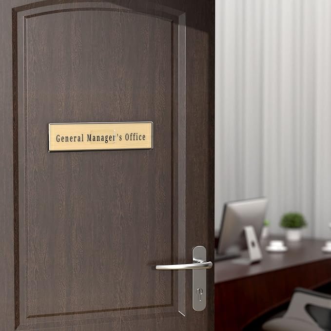 Acrylic 12 Pack Wall Name Plates Holder for Desks, AITEE 2x8 Clear Wall Mount Name Plate Display with 3M Tapes, Floating Door Name Plates Set for Office Home School Classroom Teacher