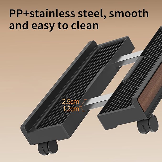 PC Case Stand - Adjustable Portable Shelf | Adjustable Computer Tower Stand with Brake Wheels, Portable Under-Desk Shelf for Laptops, Printers, Monitors, Game Setups, Office, and Floor Storage