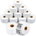 Aegis Adhesives - 1 ½” X 1 ½” Square Direct Thermal Multipurpose Labels for QR Codes, Barcodes, Perforated & Compatible with Zebra Desktop Printers - NOT Rollo Compatible (12 Rolls, 900/Roll)