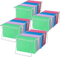 Heavy Duty Steel Hanging File Frame,Letter Size Hanging File Folder Frame,Adjustable Length 11" to 18",4 Packs(Without Folders)