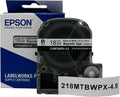 Epson LABELWORKS 218MTBWPX-4.9 Genuine Magnetic Tape Cartridge - Black on White Magnet Label Maker Tape - 3/4" (18MM) Wide, 4.9 ft, White
