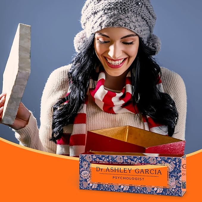 Office Desk Name Plate Personalized, Custom Name Plates for Desks on Acrylic Glass, Office Desk Decor Nameplate, Desk Accessories, Personalized Office Gift for Boss Coworkers