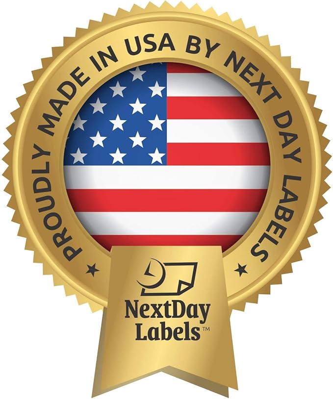 NextDayLabels 8.5x5.5 Half Sheet Stickers White Blank Labels for Laser Inkjet Printer - 2 Per Page Self-Adhesive Shipping Packaging Product Made in USA - 200 Labels