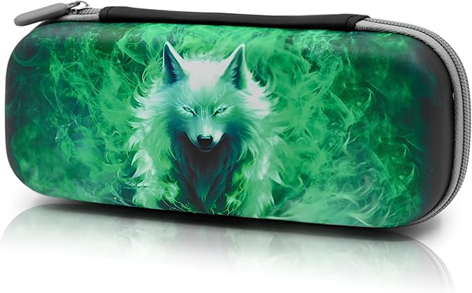 Wolf Pencil Case Zip Pencil Box Multi Pouch Holder Desk Organizer For Boys Girls Men Women School Office